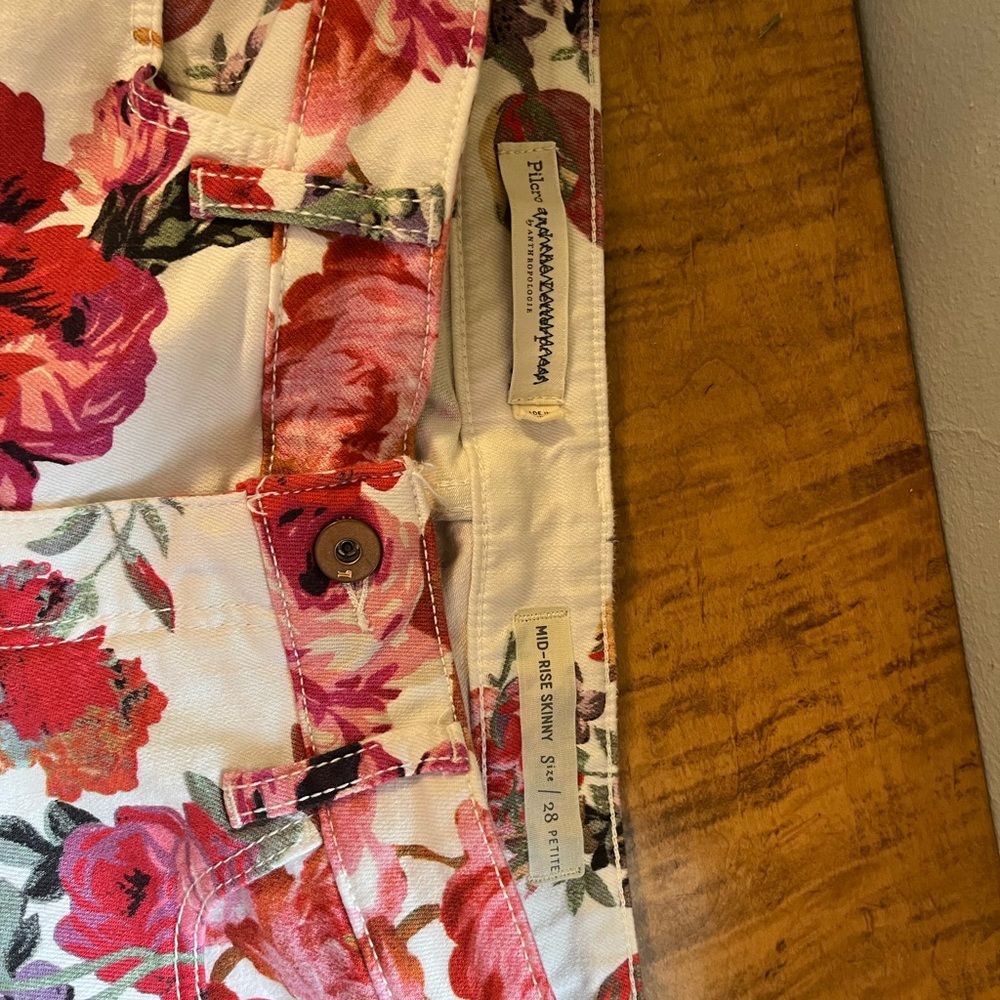 Pilcro and the Letterpress Pink and Red Floral Shorts